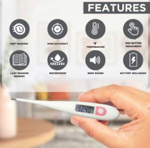 B+Arm Digital Ovulation Thermometer featuers