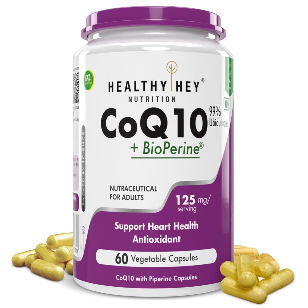 HealthyHey Nutrition High Absorption CoQ10 with BioPerine 125 mg